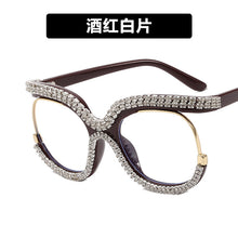 Load image into Gallery viewer, Retro Square Optical Glasses Frames Men Women Crystal  Glasses Clear Lens Eyeglasses Frame Diamond Eyewear espejuelos