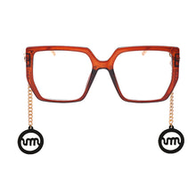 Load image into Gallery viewer, Retro Square Optical Glasses Frames Men Women Glasses Clear Lens Eyeglasses Spectacle Frame Gold Chain Acetate