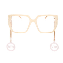 Load image into Gallery viewer, Retro Square Optical Glasses Frames Men Women Glasses Clear Lens Eyeglasses Spectacle Frame Gold Chain Acetate