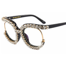 Carica l&#39;immagine nel visualizzatore di Gallery, Retro Square Optical Glasses Frames Men and Women  Glasses Clear Lens Eyeglasses Spectacle Frame Unisex
