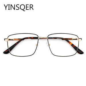 Retro Square Optical Men Prescription Eyewear Without Diopter Spectacle Frames Women‘s Vintage Glasses Stylish Eyeglass Metal