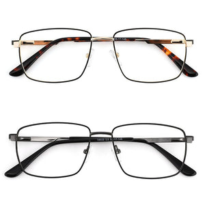 Retro Square Optical Men Prescription Eyewear Without Diopter Spectacle Frames Women‘s Vintage Glasses Stylish Eyeglass Metal