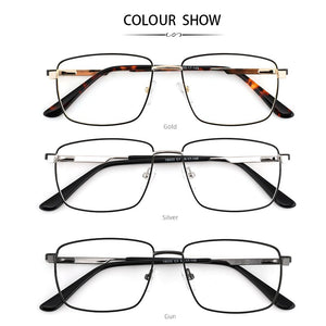 Retro Square Optical Men Prescription Eyewear Without Diopter Spectacle Frames Women‘s Vintage Glasses Stylish Eyeglass Metal