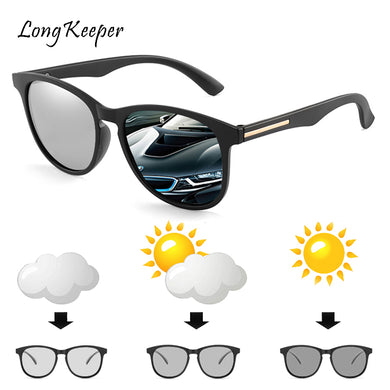 Retro Square Photochromic Sunglasses Driving Men Polarized Chameleon Discoloration Glasses for Women Sport Sun Glasses