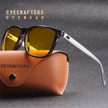 Carica l'immagine nel visualizzatore di Gallery, Retro Square Polarized Night Vision Goggles Driving Polarized Sunglasses Men's Car Driving UV400 Anti-glare Sunglasses Eyewear