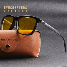 Carica l'immagine nel visualizzatore di Gallery, Retro Square Polarized Night Vision Goggles Driving Polarized Sunglasses Men's Car Driving UV400 Anti-glare Sunglasses Eyewear