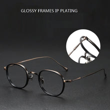 Load image into Gallery viewer, Retro Square Pure Titanium Ultra Light Glasses Frame Literary Style Full Frame Myopia Glasses Frame KMN137