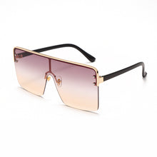 Load image into Gallery viewer, Retro Square Sunglasses Ladies  Brand Designer Sunglasses Ladies Alloy One Piece Oversized Glasses Oculos De Sol Black