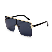 Load image into Gallery viewer, Retro Square Sunglasses Ladies  Brand Designer Sunglasses Ladies Alloy One Piece Oversized Glasses Oculos De Sol Black