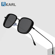 Carica l'immagine nel visualizzatore di Gallery, Occhiali da sole quadrati retrò da uomo Occhiali da sole Tony Stark Designer di marca Occhiali da sole Steampunk Occhiali da sole rossi neri da donna UV400