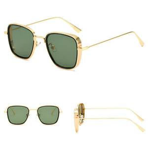 Retro Square Sunglasses Men Tony Stark Sun Glasses  Brand Designer Steampunk Sunglasses Red Black Sunglass Women UV400