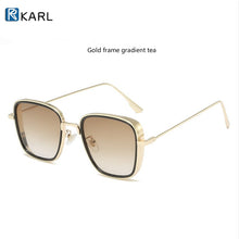 Carica l'immagine nel visualizzatore di Gallery, Occhiali da sole quadrati retrò da uomo Occhiali da sole Tony Stark Designer di marca Occhiali da sole Steampunk Occhiali da sole rossi neri da donna UV400