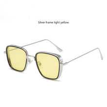 Load image into Gallery viewer, Retro Square Sunglasses Men Tony Stark Sun Glasses  Brand Designer Steampunk Sunglasses Red Black Sunglass Women UV400