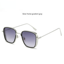 Load image into Gallery viewer, Retro Square Sunglasses Men Tony Stark Sun Glasses  Brand Designer Steampunk Sunglasses Red Black Sunglass Women UV400