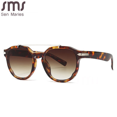 Retro Square Sunglasses Men Vintage Round Sun Glasses Women Double Bridge UV400 Trending Eyewear Gafas De Sol