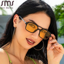 Load image into Gallery viewer, Retro Square Sunglasses Men Women Brand Designer Vintage Double Bridges Sun Glasses UV400 Driving Shades Eyewear