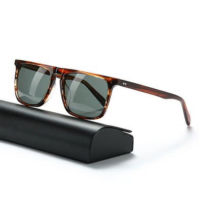 Retro Square Sunglasses Polarized Glass G15 Lens Anti-UV Eyeglasses  Acetate Frame Men 2022 Sun Glasses  Driving Glasses