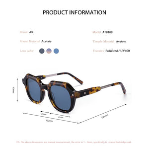 Retro Square Sunglasses Polarized Glass G15 Lens Anti-UV Eyeglasses Acetate Frame Men 2022 Sun Glasses  Driving Glasses