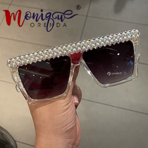 Occhiali da sole quadrati retrò Occhiali da donna firmati di marca Occhiali da vista oversize con protezione UV Gafas