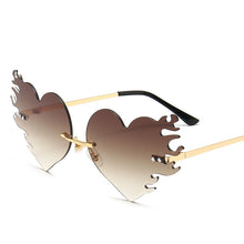 Load image into Gallery viewer, Retro Steampunk Heart Shape Gradient Sunglasses Women Brand Designer Punk Rimless Sunglasses Shades Lunette De Soleil Femme