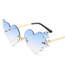 Load image into Gallery viewer, Retro Steampunk Heart Shape Gradient Sunglasses Women Brand Designer Punk Rimless Sunglasses Shades Lunette De Soleil Femme