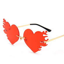 Load image into Gallery viewer, Retro Steampunk Heart Shape Gradient Sunglasses Women Brand Designer Punk Rimless Sunglasses Shades Lunette De Soleil Femme