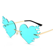 Load image into Gallery viewer, Retro Steampunk Heart Shape Gradient Sunglasses Women Brand Designer Punk Rimless Sunglasses Shades Lunette De Soleil Femme