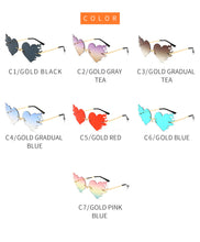 Load image into Gallery viewer, Retro Steampunk Heart Shape Gradient Sunglasses Women Brand Designer Punk Rimless Sunglasses Shades Lunette De Soleil Femme