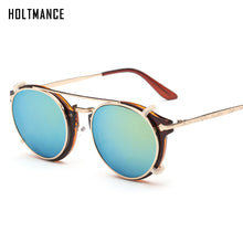 Load image into Gallery viewer, Retro Steampunk Round Clip On Sunglasses Men Women Double Layer Removable Lens Baroque Carved Legs Glasses UV400 With Box
