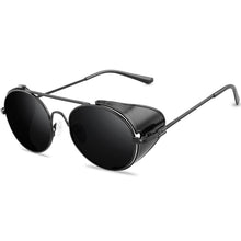 Carica l&#39;immagine nel visualizzatore di Gallery, Retro Steampunk Style Sunglasses Men Women Brand Designer  Round Metal Frame Punk Metal Shields Lens Sun Glasses Gafas de Sol