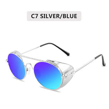 Load image into Gallery viewer, Retro Steampunk Style Sunglasses Men Women Brand Designer  Round Metal Frame Punk Metal Shields Lens Sun Glasses Gafas de Sol