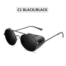 Load image into Gallery viewer, Retro Steampunk Style Sunglasses Men Women Brand Designer  Round Metal Frame Punk Metal Shields Lens Sun Glasses Gafas de Sol
