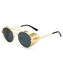 Load image into Gallery viewer, Retro Steampunk Sunglasses  Round Sunglasses Metal Side Cover Cool Brand Design Sunglasses Oculos De Sol UV400
