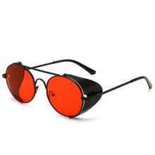 Load image into Gallery viewer, Retro Steampunk Sunglasses  Round Sunglasses Metal Side Cover Cool Brand Design Sunglasses Oculos De Sol UV400