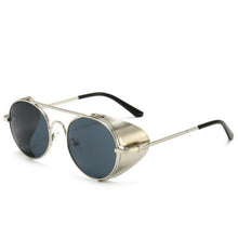 Load image into Gallery viewer, Retro Steampunk Sunglasses  Round Sunglasses Metal Side Cover Cool Brand Design Sunglasses Oculos De Sol UV400