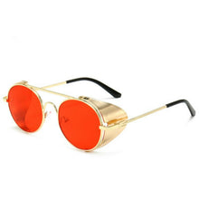 Load image into Gallery viewer, Retro Steampunk Sunglasses  Round Sunglasses Metal Side Cover Cool Brand Design Sunglasses Oculos De Sol UV400