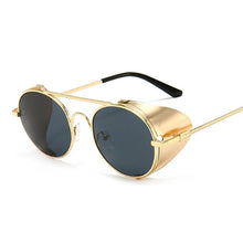 Load image into Gallery viewer, Retro Steampunk Sunglasses Men Women Brand Designer Classic Vintage Round Sun Glasses Male Female Black Driving Eyewear