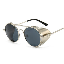 Load image into Gallery viewer, Retro Steampunk Sunglasses Men Women Brand Designer Classic Vintage Round Sun Glasses Male Female Black Driving Eyewear