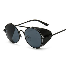 Load image into Gallery viewer, Retro Steampunk Sunglasses Men Women Brand Designer Classic Vintage Round Sun Glasses Male Female Black Driving Eyewear