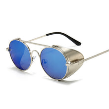 Load image into Gallery viewer, Retro Steampunk Sunglasses Men Women Brand Designer Classic Vintage Round Sun Glasses Male Female Black Driving Eyewear