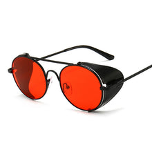 Load image into Gallery viewer, Retro Steampunk Sunglasses Men Women Brand Designer Classic Vintage Round Sun Glasses Male Female Black Driving Eyewear