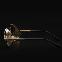 Carica l'immagine nel visualizzatore di Gallery, Occhiali da sole Steampunk retrò Occhiali da sole rotondi Designer Steam Punk Scudi in metallo Occhiali da sole Uomo Donna UV400 Gafas de Sol 66247 