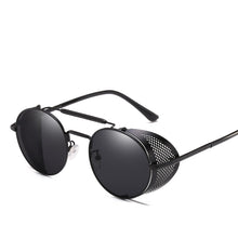 Carica l'immagine nel visualizzatore di Gallery, Occhiali da sole Steampunk retrò Occhiali da sole rotondi Designer Steam Punk Scudi in metallo Occhiali da sole Uomo Donna UV400 Gafas de Sol 66247 