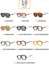 Load image into Gallery viewer, Retro Suqare Optical Sunglasses Transparent Gray Gradient Pink Literature Eye Wear Brand Design For Outdoor UV400 Oculos Escuros