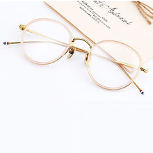 Load image into Gallery viewer, Retro Thom Brand Alloy Acetate Eyeglasses Frame Men Women Vintage Round Glasses TB905 Optical Myopia Prescription Eyewear