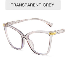 Load image into Gallery viewer, Retro Transparent Anti Blue Light Computer Blocking Glasses Frame Women Oversized Cat Eye Eyewear Optical Spectacle Eyeglass