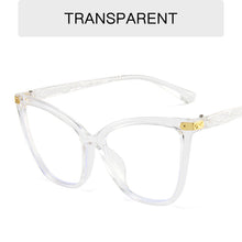 Load image into Gallery viewer, Retro Transparent Anti Blue Light Computer Blocking Glasses Frame Women Oversized Cat Eye Eyewear Optical Spectacle Eyeglass