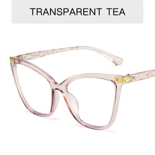 Load image into Gallery viewer, Retro Transparent Anti Blue Light Computer Blocking Glasses Frame Women Oversized Cat Eye Eyewear Optical Spectacle Eyeglass