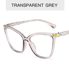 Load image into Gallery viewer, Retro Transparent Anti Blue Light Computer Blocking Glasses Frame Women Oversized Cat Eye Eyewear Optical Spectacle Eyeglass
