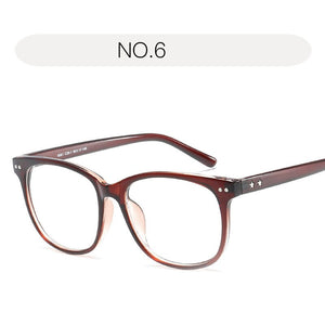 Retro Transparent Clear Lens Eyeglasses Fake Optical Eye Glasses Frames For Women Fashion Myopia Square Spectacles Eyewear